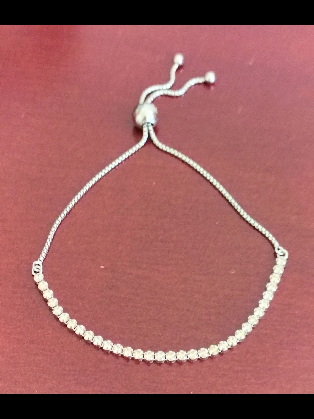 Shimmery Pandora Sterling Silver Sparkling Slider Tennis Bracelet 925 ALE 6.5-9"